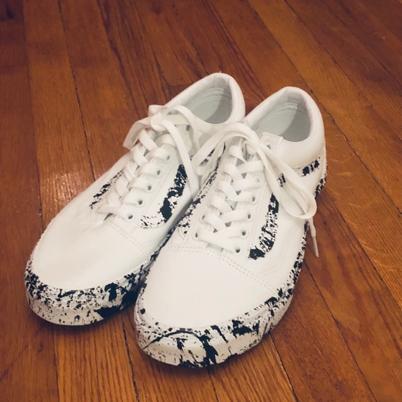 Hand painted custom vans size 8 splatter - Picture 1 of 7